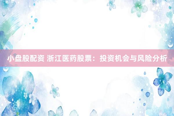 小盘股配资 浙江医药股票：投资机会与风险分析