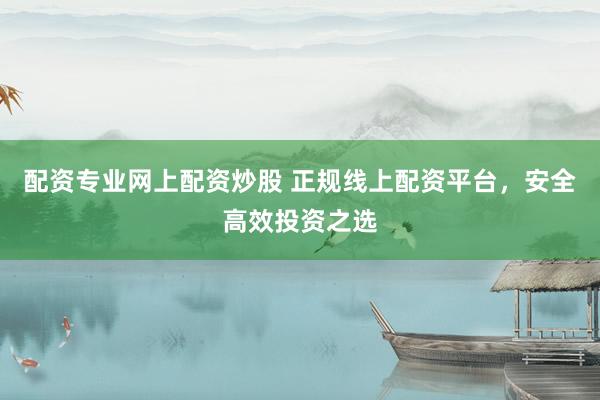 配资专业网上配资炒股 正规线上配资平台，安全高效投资之选