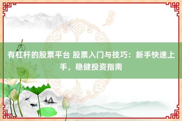 有杠杆的股票平台 股票入门与技巧：新手快速上手，稳健投资指南